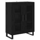 vidaXL Magasfiú 2 pcs Fekete tölgy 69,5 x 34 x 180 cm