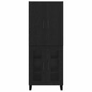 vidaXL Magasfiú 2 pcs Fekete tölgy 69,5 x 34 x 180 cm