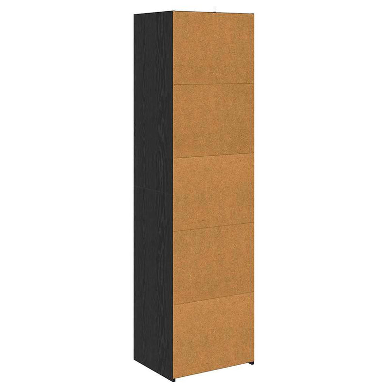 vidaXL Cabinet Fekete tölgy 50 x 41 x 185 cm Faanyag