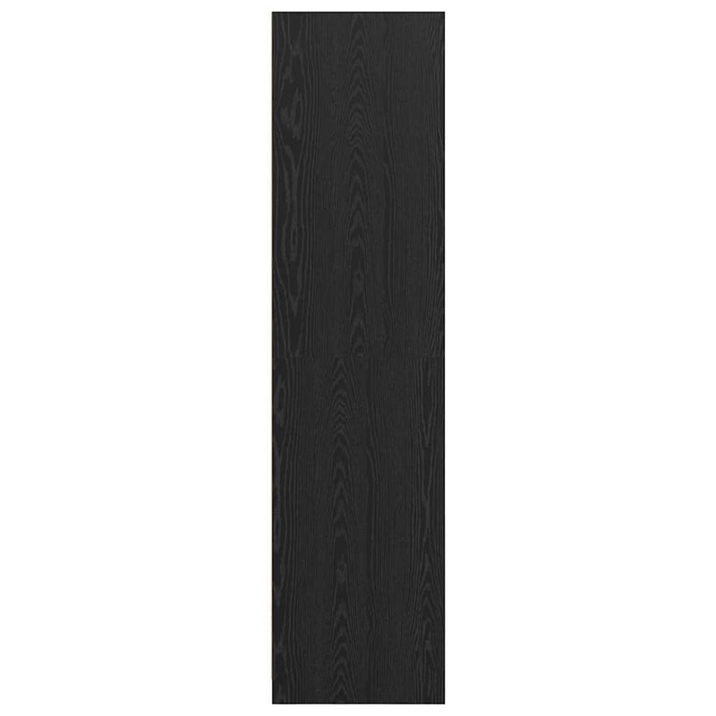 vidaXL Ruhásszekrény polcokkal Fekete tölgy 100 x 50 x 200 cm Faanyag