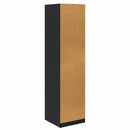 vidaXL Ruhásszekrény polcokkal Musta tammi 50 x 50 x 200 cm Faanyag