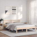 vidaXL Ágykeret Természetes 208,5 x 157,5 x 69,5 cm Tömör fenyőfa