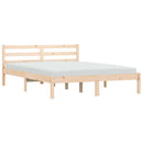 vidaXL Ágykeret Természetes 208,5 x 157,5 x 69,5 cm Tömör fenyőfa