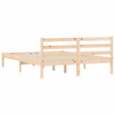 vidaXL Ágykeret Természetes 208,5 x 157,5 x 69,5 cm Tömör fenyőfa