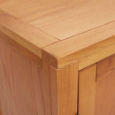 vidaXL Cabinet tárolóval ajtóval Barna 80 x 35 x 95 cm Tömör Tölgyfa