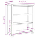 vidaXL Cabinet tárolóval Barna 80 x 35 x 95 cm Tömör Tölgyfa
