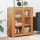 vidaXL Cabinet polcokkal tárolóval Barna 80 x 35 x 95 cm Tömör Tölgyfa
