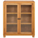 vidaXL Cabinet polcokkal tárolóval Barna 80 x 35 x 95 cm Tömör Tölgyfa