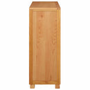 vidaXL Cabinet polcokkal tárolóval Barna 80 x 35 x 95 cm Tömör Tölgyfa