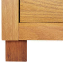 vidaXL Cabinet fiókkal tárolóval Barna 80 x 35 x 95 cm Tömör Tölgyfa
