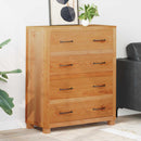 vidaXL Cabinet fiókkal tárolóval Barna 80 x 35 x 95 cm Tömör Tölgyfa