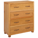 vidaXL Cabinet fiókkal tárolóval Barna 80 x 35 x 95 cm Tömör Tölgyfa