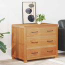 vidaXL Cabinet fiókkal tárolóval Barna 80 x 50 x 70 cm Tömör Tölgyfa