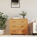 vidaXL Cabinet fiókkal tárolóval Barna 80 x 50 x 70 cm Tömör Tölgyfa