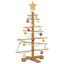 vidaXL Fából készült Karácsonyfa állvánnyal Barna 75 cm bambusz