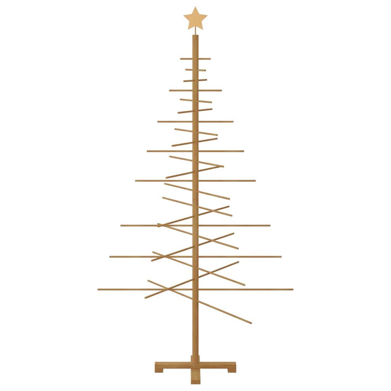 vidaXL Fából készült Karácsonyfa állvánnyal Barna 180 cm bambusz