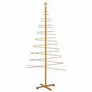 vidaXL Fából készült Karácsonyfa állvánnyal Barna 210 cm bambusz