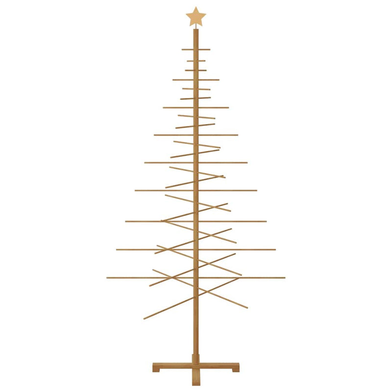 vidaXL Fából készült Karácsonyfa állvánnyal Barna 210 cm bambusz