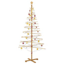 vidaXL Fából készült Karácsonyfa állvánnyal Barna 210 cm bambusz