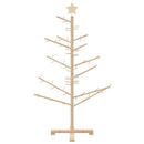 vidaXL Fából készült Karácsonyfa Természetes 125 cm Tömör fenyőfa