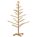 vidaXL Fából készült Karácsonyfa állvánnyal Barna 125 cm Tömör fenyőfa