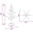 vidaXL Fából készült Karácsonyfa állvánnyal Barna 125 cm Tömör fenyőfa