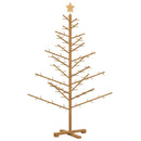 vidaXL Fából készült Karácsonyfa állvánnyal Barna 150 cm Tömör fenyőfa