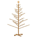 vidaXL Fából készült Karácsonyfa állvánnyal Barna 150 cm Tömör fenyőfa