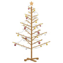 vidaXL Fából készült Karácsonyfa állvánnyal Barna 150 cm Tömör fenyőfa