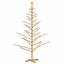 vidaXL Fából készült Karácsonyfa állvánnyal Barna 180 cm Tömör fenyőfa