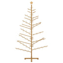 vidaXL Fából készült Karácsonyfa állvánnyal Barna 210 cm Tömör fenyőfa