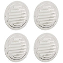 vidaXL Levegő szellőzőfedél 4 pcs Ezüst 100 mm Rozsdamentes acél