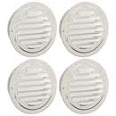 vidaXL Levegő szellőzőfedél 4 pcs Ezüst 125 mm Rozsdamentes acél