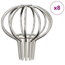 vidaXL Cseppentő Levélvédő 8 pcs Ezüst 50 mm Rozsdamentes acél