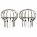 vidaXL Cseppentő Levélvédő 2 pcs Ezüst 110 mm Rozsdamentes acél
