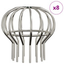 vidaXL Cseppentő Levélvédő 8 pcs Ezüst 110 mm Rozsdamentes acél