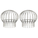 vidaXL Cseppentő Levélvédő 2 pcs Ezüst 160 mm Rozsdamentes acél