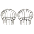 vidaXL Cseppentő Levélvédő 2 pcs Ezüst 200 mm Rozsdamentes acél