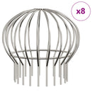 vidaXL Cseppentő Levélvédő 8 pcs Ezüst 200 mm Rozsdamentes acél
