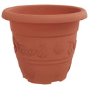 vidaXL Kerek Virágcserép 24 pcs Tégla Vörös Ø 22 x 18 cm Műanyag