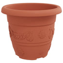 vidaXL Kerek Virágcserép 24 pcs Tégla Vörös Ø 30 x 25 cm Műanyag