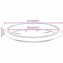 vidaXL Kerek Virág Tálca 6 pcs Tégla Vörös Ø 21,5 x 2,5 cm Műanyag