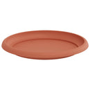 vidaXL Kerek Virág Tálca 6 pcs Tégla Vörös Ø 23,5 x 2,5 cm Műanyag