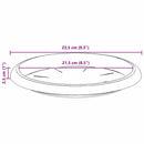 vidaXL Kerek Virág Tálca 6 pcs Tégla Vörös Ø 23,5 x 2,5 cm Műanyag