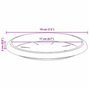 vidaXL Kerek Virág Tálca 6 pcs Fekete Ø 19 x 2 cm Műanyag