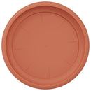 vidaXL Kerek Virág Tálca 24 pcs Tégla Vörös Ø 23,5 x 2,5 cm Műanyag