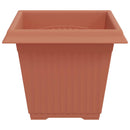 vidaXL Négyzet Virágcserép 6 pcs Tégla Vörös 38 x 38 x 30 cm Műanyag