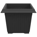 vidaXL Négyzet Virágcserép 6 pcs Fekete 23 x 23 x 17,5 cm Műanyag