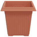 vidaXL Négyzet Virágcserép 24 pcs Tégla Vörös 16 x 16 x 14 cm Műanyag