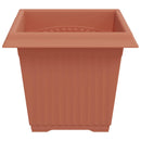vidaXL Négyzet Virágcserép 24 pcs Tégla Vörös 20 x 20 x 16 cm Műanyag